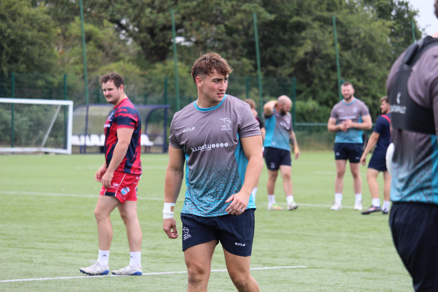 Knights Training Tees (Grey/Aqua)
